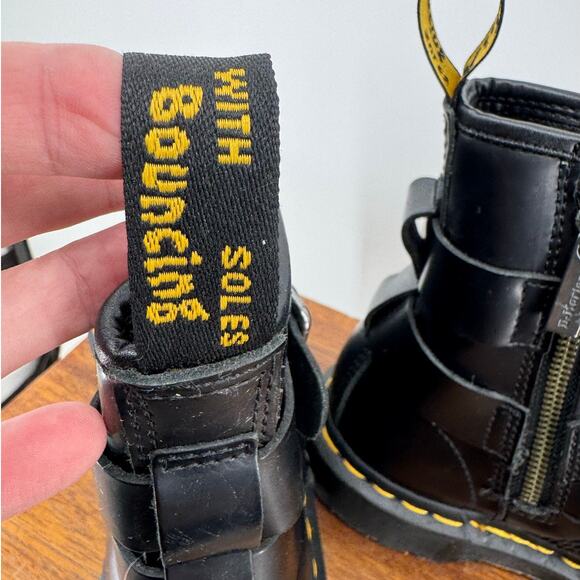 DR. MARTENS Cristofor Leather Harness Lace up Boots Size Men's 5 Ladies 6 - Picture 11 of 13